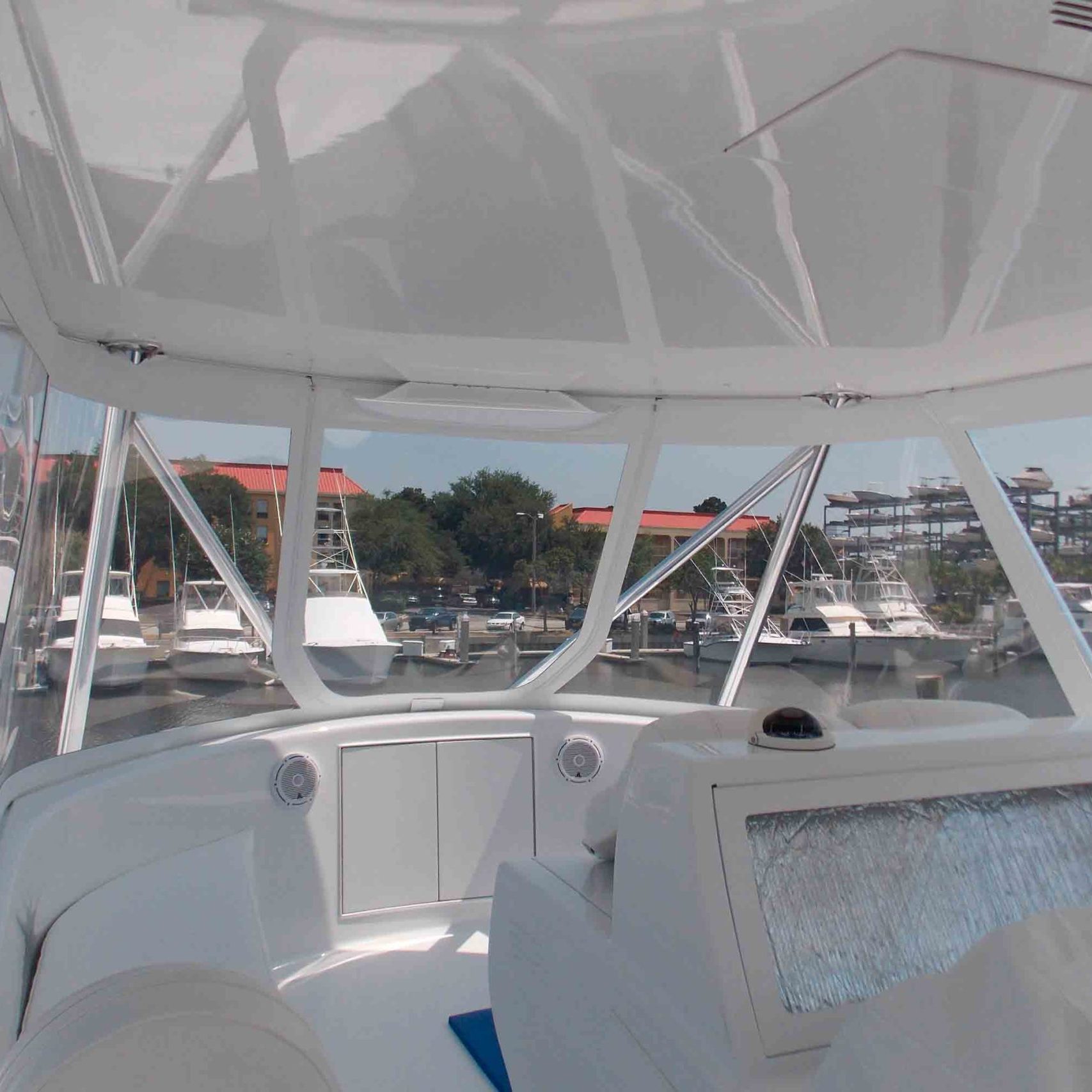 Rainier Marine provides clear windows for a variety of boat enclosures.